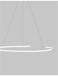 9010021 Nova Luce Breda подвесной светильник с узким кольцом и встроенной LED подсветкой