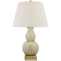 Gourd Form Small Table Lamp чайный оттенок с льняным абажуром