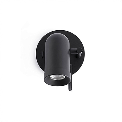 43521 ORLEANS Black wall lamp 1L настенный светильник Faro barcelona