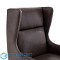 Ophelia Lounge Chair Graphite Leather Dark Walnut мягкое сиденье Arteriors 8107 — фото 7