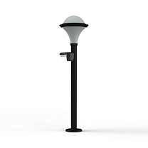 Dallas N° 8; Opal polycarbonate E27 75W Detector; Dark grey