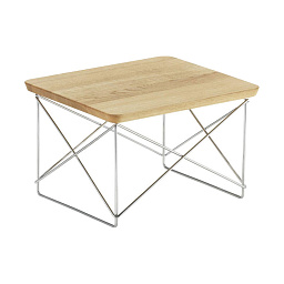 20119511 Occasional Vitra Квадратный прикроватный столик дубовый с хромированным основанием