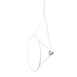 подвесной светильник с круглым дисковым рассеивателем на тросовой подвеске