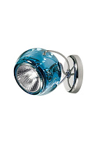 настенно-потолочный светильник с круглым корпусом синего цвета