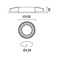 QS88 Blade R downlight iGuzzini MInimal Ø 125 - Wide Flood beam - LED