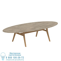 СТОЛ ZIDIZ 320X140CM НОЖКИ ИЗ ТИКА - СТОЛЕШНИЦА СТОЛА CERAMIC TERRA SABBIA Royal Botania