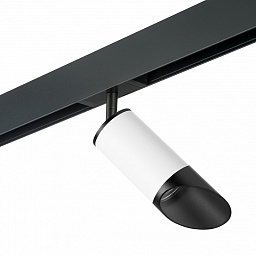 PRO43637 Lightstar Rullo трековый светильник белого цвета с черным отражателем для однофазного шинопровода