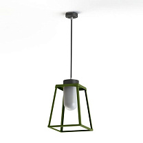 Lampiok 2 N° 2; Frosted glass E27 52W; Fern green