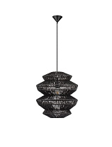 Black Rope Sandy Black Steel Base & Fabric Cable LED E27 1x12Watt 100-240Volt IP20 Bulb Excluded D:40 H:252 cm
