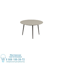 STYLETTO STANDARD ОБЕДЕННЫЙ СТОЛ Ø 120 СМ АЛЮМИНИЕВЫЕ НОЖКИ БРОНЗОВАЯ КЕРАМИЧЕСКАЯ СТОЛЕШНЯ ЖЕМЧУЖНО-СЕРЫЙ Royal Botania