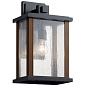 Marimount 17" 1 Light Outdoor Wall Light with Clear Glass Black уличный настенный светильник 59018BK Kichler — фото 1