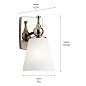 Cosabella 6" 1 Light Wall Sconce with Satin Etched Case Opal Glass Polished Nickel настенный светильник 55090PN Kichler