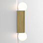 Настенный светильник Astro Lighting Ortona Twin матовый брашированный латунь — фото 2