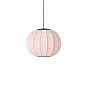 KW45 PI LED Knit-Wit Made By Hand Подвес Ø45 с розовым тканевым плафоном LED — фото 1