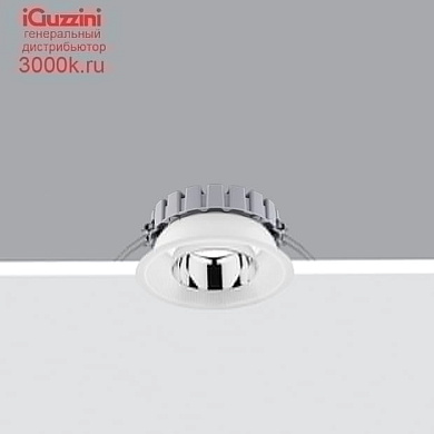 QW10 Easy Space iGuzzini Ø 163 mm - warm white - electronic - UGR<19 - Black / transparent / chrome