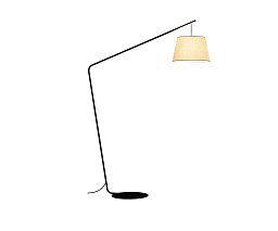 Торшер Kink Light Инвар черный/бежевый 08448-F,19(14)
