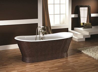 Bathtubs on base Отдельностоящая овальная ванна из дубленой кожи BLEU PROVENCE