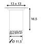 229324 SLV DASAR 115 SQUARE светильник встраиваемый IP67 35W, сталь