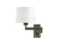68494-01 ARTIS ARTICULATED BRONZE WALL LAMP WHITE LAMPSHADE настенный светильник Faro barcelona — фото 1