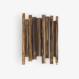 настенный светильник с вертикальными панелями из тёмного металла