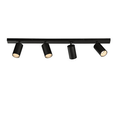 потолочный светильник с регулируемыми спотами, чёрный корпус, IP20