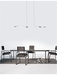 81002002 Nova Luce Cesena подвесной линейный светильник с вытянутым профилем и встроенными диодами