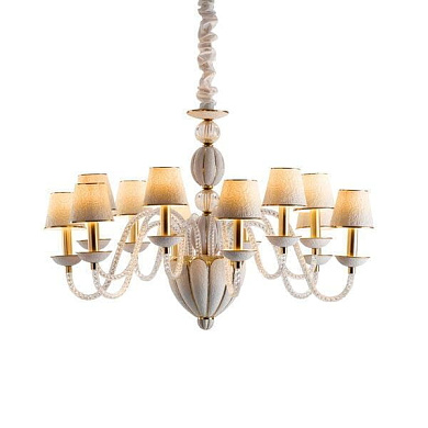 Amour chandelier 12 lights - white & gold люстра, Villari