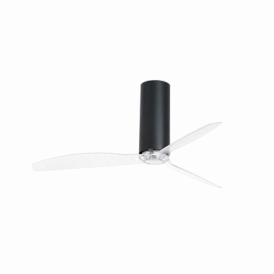 32036WP Faro TUBE FAN Matt black/transparent ceiling fan with DC motor SMART люстра-вентилятор матовый черный