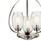 Tuscany 21" 3 Light Mini Chandelier with Clear Seeded Glass Brushed Nickel люстра 44059NI Kichler — фото 2