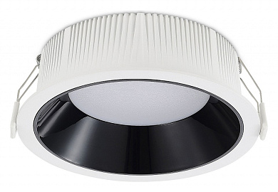 встраиваемый потолочный светильник чёрный с глубоким посадочным модулем