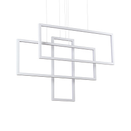 253589 Ideal Lux FRAME SP RETTANGOLO BIANCO 3000K подвесной светильник белый