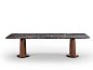 Обеденный стол Saddle Porada прямоугольный с мраморной столешницей SADDLE-RETTANGOLARE-220X120-L0N0AC-M0M0GF — фото 2