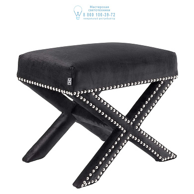 110116 Stool Perugia essex black Eichholtz