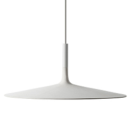 FN195017_10 Foscarini Aplomb подвесной светильник с широким плоским плафоном белого цвета