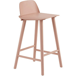 32035 Muuto Nerd барный стул бежево розовый высота 65 см