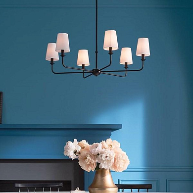 Pallas 32.25" 6 Light Chandelier Black люстра 52516BK Kichler