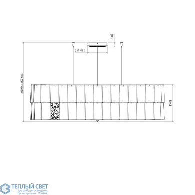 Tuile de Cristal Frozen Chandelier Rectangular Baccarat люстра 2815596