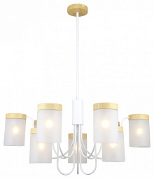 1172/9P White Escada Harmony люстра на штанге с девятью кольцевыми элементами