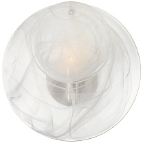 Loire Small Sconce полированный никель с белым стеклом стриэ
