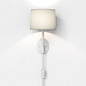 Настенный светильник Astro Lighting Arbor Plug-In матовый черный / матовый золотой / черная ткань — фото 2