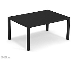 ROUND Низкий прямоугольный журнальный столик из стали. emu