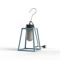 Lampiok 1 N° 1; Frosted glass E27 52W Plug; Blue