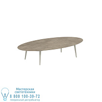 СТОЛ STYLETTO HIGH LOUNGE 250X130CM АЛЮМИНИЕВЫЕ НОЖКИ ГРИБ КЕРАМИЧЕСКАЯ СТОЛЕШНИЦА TERRA SABBIA Royal Botania