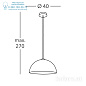 Kolarz CULT A1339.31.Co.Cu/40 подвесной светильник кортеновская сталь ø40cm высота 20cm макс. высота 270cm 1 лампа e27