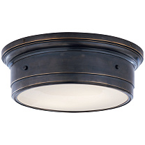 Siena Large Flush Mount бронза с белым стеклом