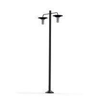Cooper N° 5; Frosted glass E27 52W; Black enamelled steel