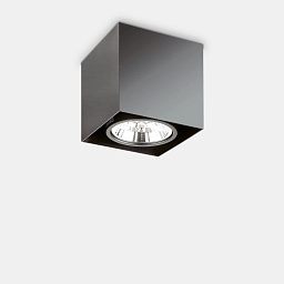 243931 Ideal lux Mood накладной квадратный потолочный светильник в корпусе чёрного цвета IP20