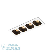 PIRRO CEILING RECESSED 4.0 LED 4X 4.5W CRI90 2700K WHITE + BLACK REFLECTOR Wever Ducre