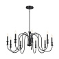 Karthe 9 Light Chandelier Black люстра 52471BK Kichler — фото 7