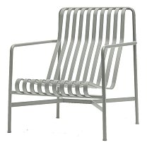 Palissade Lounge Chair High, сталь, порошковая окраска, небесно-серый (Sky grey)